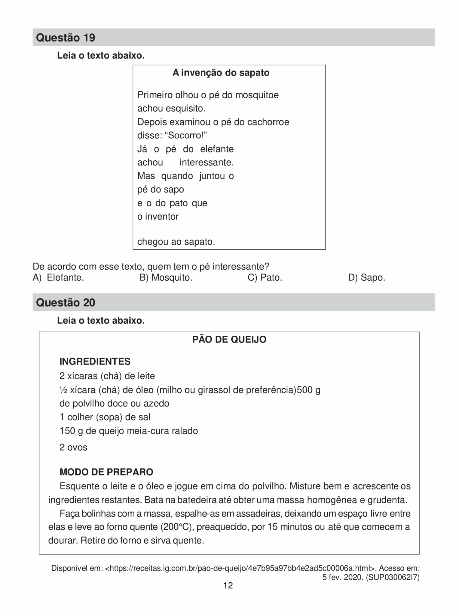 3° ano - Avaliação trimestral de língua portuguesa - 1° trimestre ...