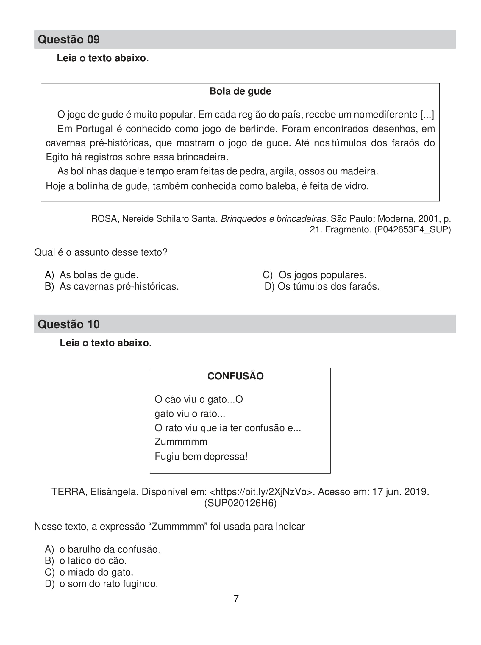 3° ano - Avaliação trimestral de língua portuguesa - 1° trimestre ...