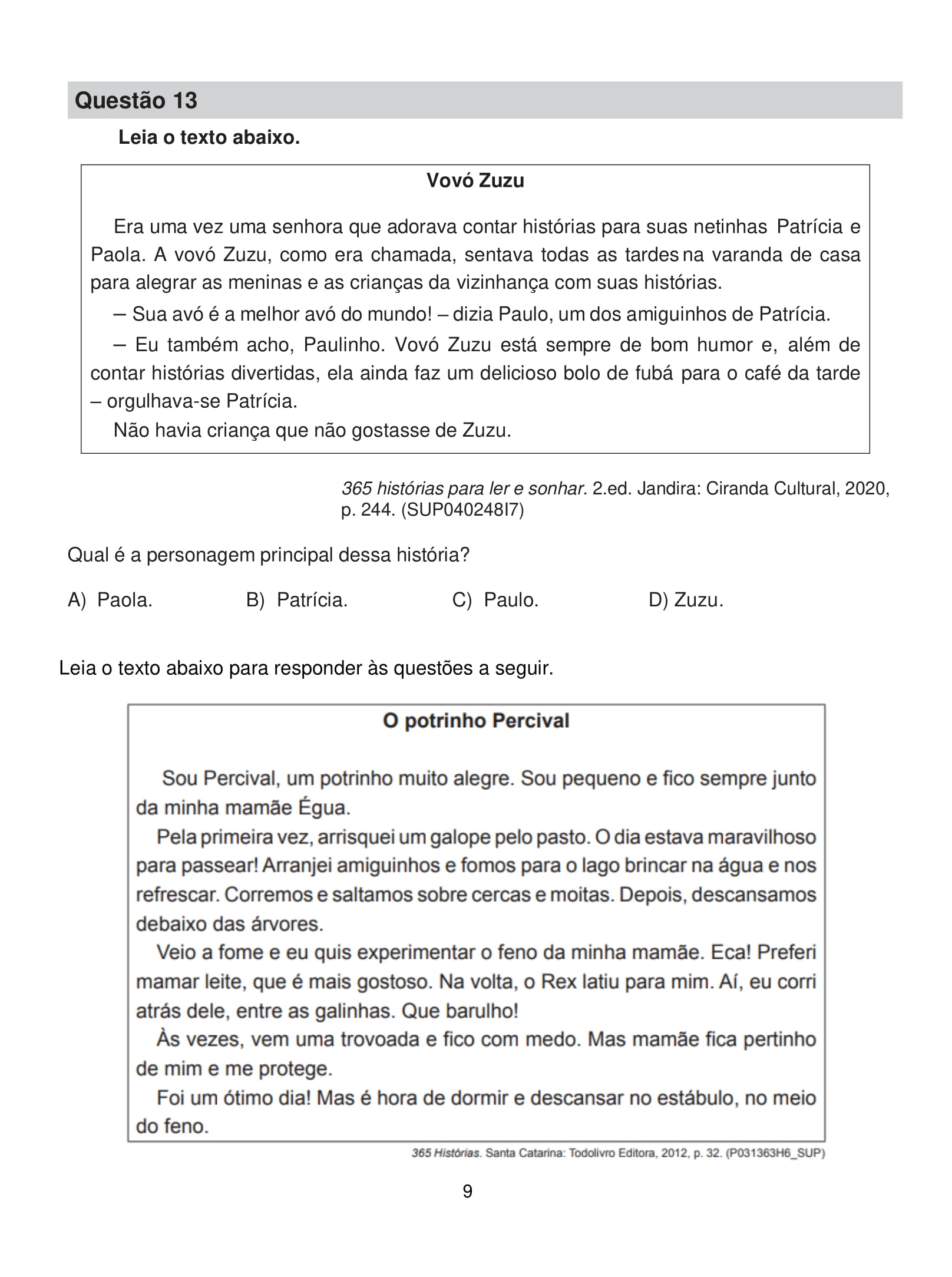 3° ano - Avaliação trimestral de língua portuguesa - 1° trimestre ...