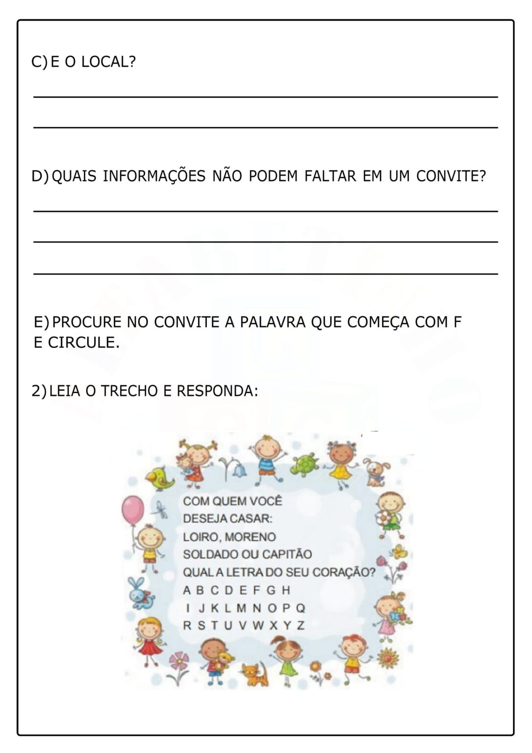 1º ano - AVALIAÇÃO BIMESTRAL DE LÍNGUA PORTUGUESA - 4º BIMESTRE - Prof ...