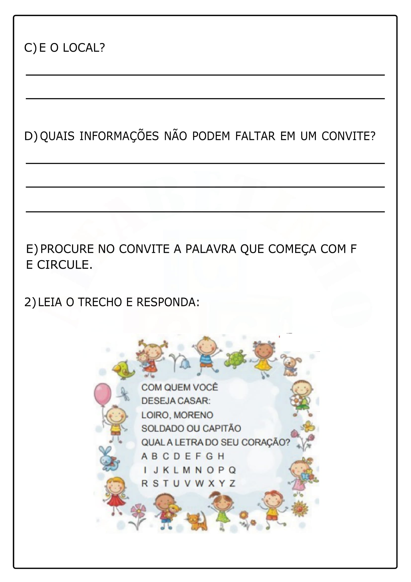 1º ano - AVALIAÇÃO BIMESTRAL DE LÍNGUA PORTUGUESA - 4º BIMESTRE - Prof ...